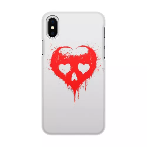 Заказать чехол для iPhone X/XS в Москве. Чехол для iPhone X/XS, объёмная печать Кровоточащее сердце от Дана Столыпина - готовые дизайны и нанесение принтов.