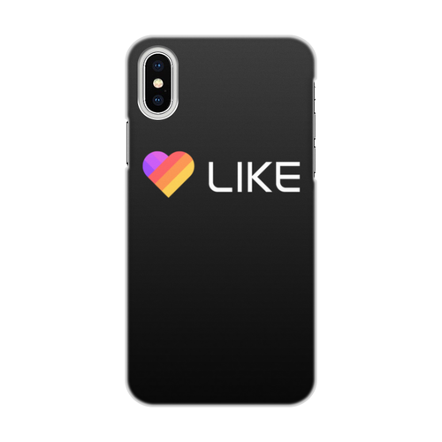 Заказать чехол для iPhone X/XS в Москве. Чехол для iPhone X/XS, объёмная печать Like  от DESIGNER   - готовые дизайны и нанесение принтов.