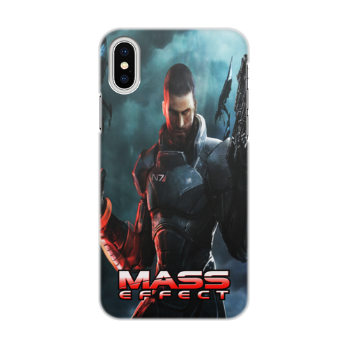 Заказать чехол для iPhone X/XS в Москве. Чехол для iPhone X/XS, объёмная печать Mass Effect  от THE_NISE  - готовые дизайны и нанесение принтов.