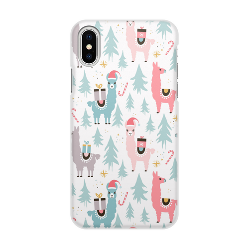 Заказать чехол для iPhone X/XS в Москве. Чехол для iPhone X/XS, объёмная печать С новым годом от FireFoxa - готовые дизайны и нанесение принтов.