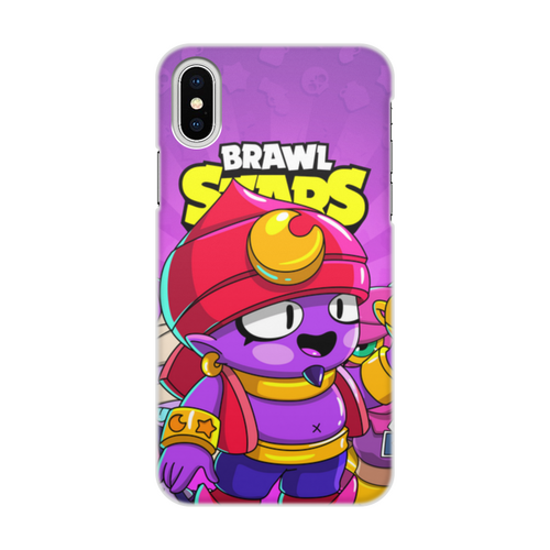 Заказать чехол для iPhone X/XS в Москве. Чехол для iPhone X/XS, объёмная печать BRAWL STARS GENE от geekbox - готовые дизайны и нанесение принтов.