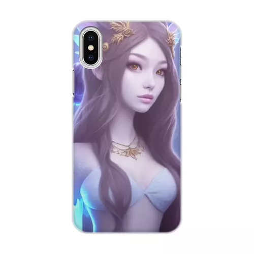 Заказать чехол для iPhone X/XS в Москве. Чехол для iPhone X/XS, объёмная печать Неоновая фея от Дана Столыпина - готовые дизайны и нанесение принтов.
