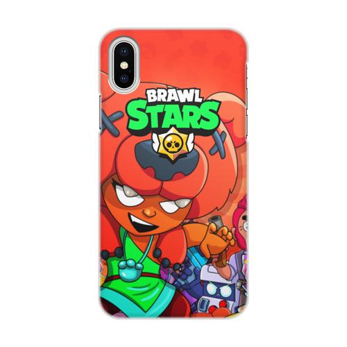 Заказать чехол для iPhone X/XS в Москве. Чехол для iPhone X/XS, объёмная печать BRAWL STARS NITA от geekbox - готовые дизайны и нанесение принтов.