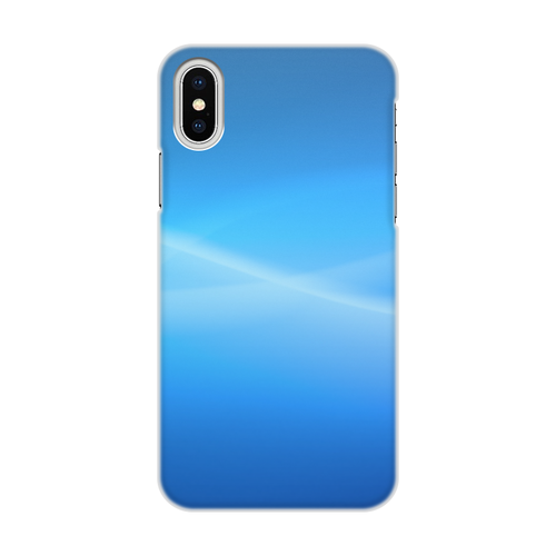 Заказать чехол для iPhone X/XS в Москве. Чехол для iPhone X/XS, объёмная печать Синий фон от unishop95@yandex.ru - готовые дизайны и нанесение принтов.