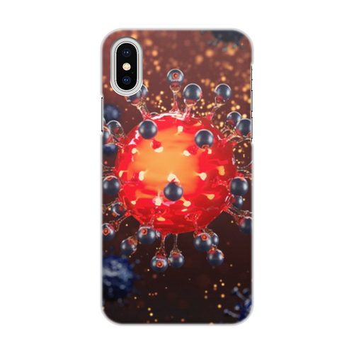 Заказать чехол для iPhone X/XS в Москве. Чехол для iPhone X/XS, объёмная печать Coronavirus от Дана Столыпина - готовые дизайны и нанесение принтов.