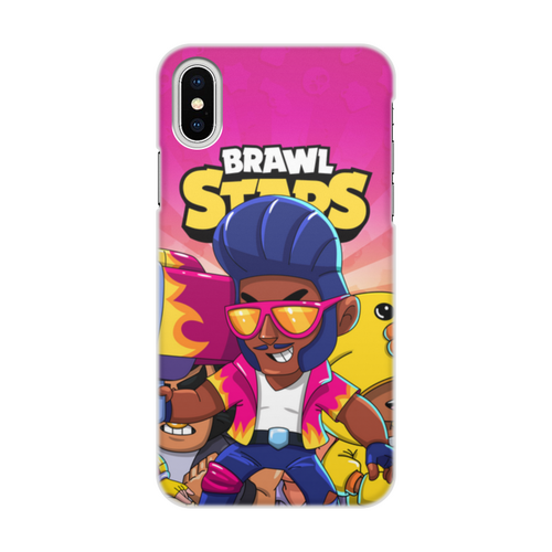 Заказать чехол для iPhone X/XS в Москве. Чехол для iPhone X/XS, объёмная печать BRAWL STARS BROCK от geekbox - готовые дизайны и нанесение принтов.