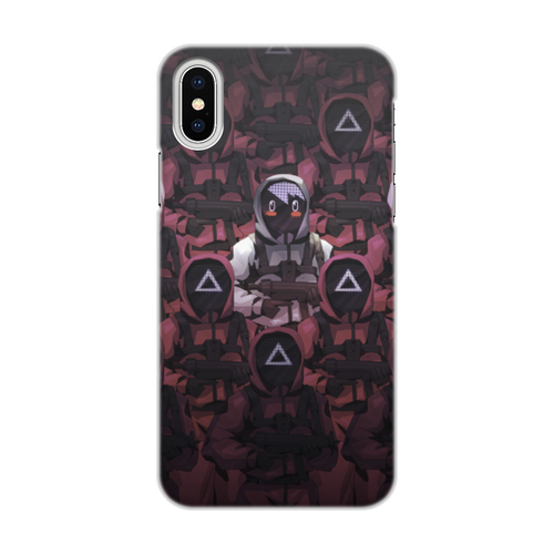 Заказать чехол для iPhone X/XS в Москве. Чехол для iPhone X/XS, объёмная печать Игра в кальмара от Дана Столыпина - готовые дизайны и нанесение принтов.