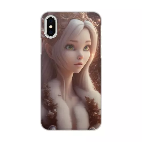 Заказать чехол для iPhone X/XS в Москве. Чехол для iPhone X/XS, объёмная печать Лесная снегурочка от Дана Столыпина - готовые дизайны и нанесение принтов.