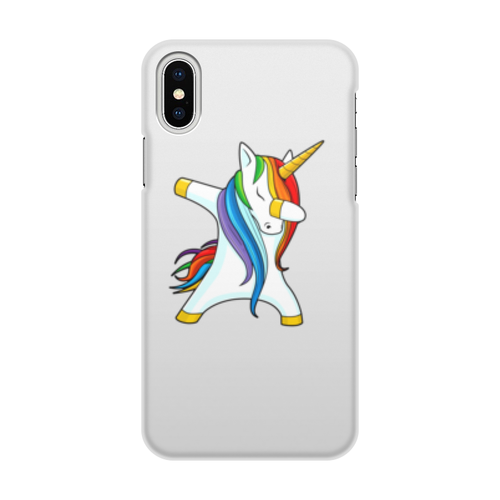 Заказать чехол для iPhone X/XS в Москве. Чехол для iPhone X/XS, объёмная печать Dab Unicorn  от DESIGNER   - готовые дизайны и нанесение принтов.