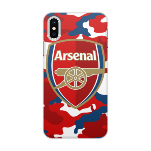 Заказать чехол для iPhone X/XS в Москве. Чехол для iPhone X/XS, объёмная печать Arsenal от geekbox - готовые дизайны и нанесение принтов.