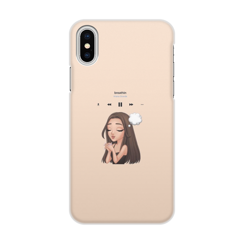Заказать чехол для iPhone X/XS в Москве. Чехол для iPhone X/XS, объёмная печать Ariana Grande - Breathin от Сладкий Принтик - готовые дизайны и нанесение принтов.