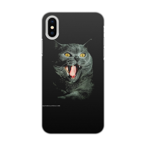 Заказать чехол для iPhone X/XS в Москве. Чехол для iPhone X/XS, объёмная печать КОШКИ. КРЕАТИВ от robus - готовые дизайны и нанесение принтов.