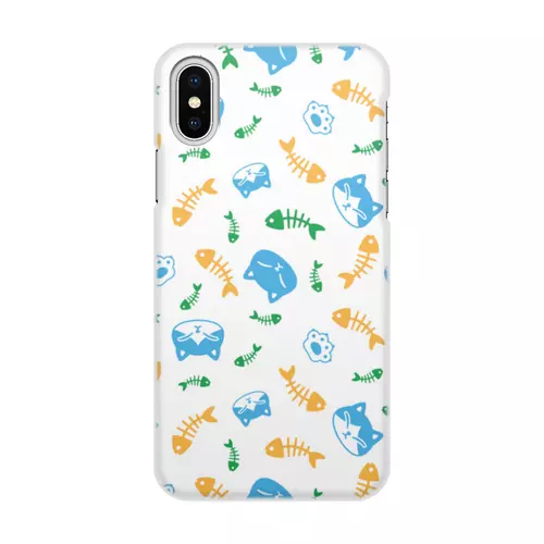Заказать чехол для iPhone X/XS в Москве. Чехол для iPhone X/XS, объёмная печать Сытый котик от skynatural - готовые дизайны и нанесение принтов.