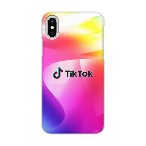 Заказать чехол для iPhone X/XS в Москве. Чехол для iPhone X/XS, объёмная печать Tik Tok от THE_NISE  - готовые дизайны и нанесение принтов.