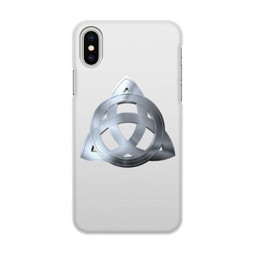 Заказать чехол для iPhone X/XS в Москве. Чехол для iPhone X/XS, объёмная печать Трилистник от GeekFox  - готовые дизайны и нанесение принтов.