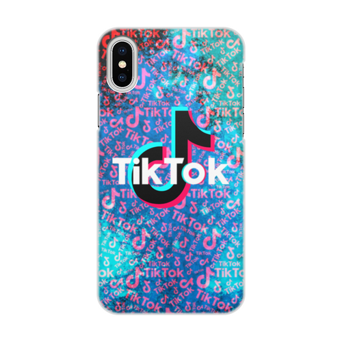 Заказать чехол для iPhone X/XS в Москве. Чехол для iPhone X/XS, объёмная печать Tik Tok от THE_NISE  - готовые дизайны и нанесение принтов.