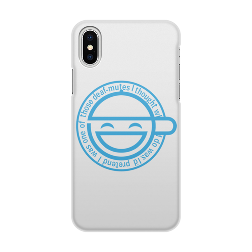 Заказать чехол для iPhone X/XS в Москве. Чехол для iPhone X/XS, объёмная печать Смеющийся человек от GeekFox  - готовые дизайны и нанесение принтов.