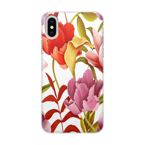 Заказать чехол для iPhone X/XS в Москве. Чехол для iPhone X/XS, объёмная печать сад цветов от THE_NISE  - готовые дизайны и нанесение принтов.