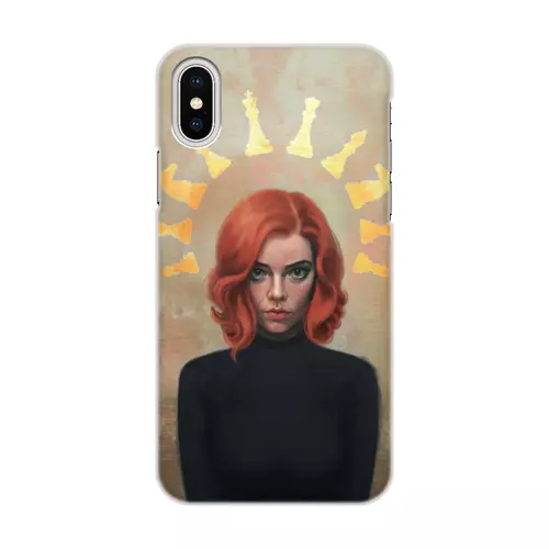 Заказать чехол для iPhone X/XS в Москве. Чехол для iPhone X/XS, объёмная печать Королевский гамбит от Дана Столыпина - готовые дизайны и нанесение принтов.