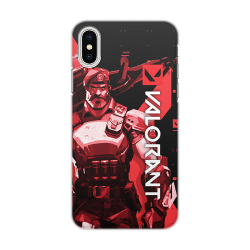 Заказать чехол для iPhone X/XS в Москве. Чехол для iPhone X/XS, объёмная печать VALORANT BRIMSTONE от geekbox - готовые дизайны и нанесение принтов.