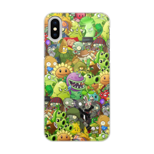 Заказать чехол для iPhone X/XS в Москве. Чехол для iPhone X/XS, объёмная печать PLANTS VS ZOMBIES от geekbox - готовые дизайны и нанесение принтов.