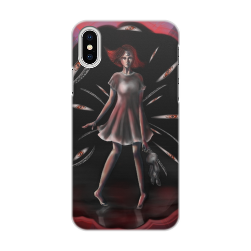 Заказать чехол для iPhone X/XS в Москве. Чехол для iPhone X/XS, объёмная печать Черное&красное от DeMiTriX  - готовые дизайны и нанесение принтов.