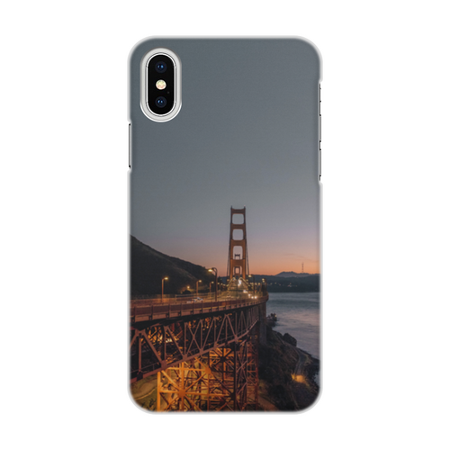 Заказать чехол для iPhone X/XS в Москве. Чехол для iPhone X/XS, объёмная печать Сан-Франциско от Юлия Мохвиченко - готовые дизайны и нанесение принтов.