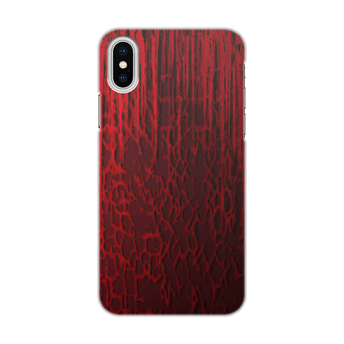 Заказать чехол для iPhone X/XS в Москве. Чехол для iPhone X/XS, объёмная печать Кровавые линии от Дана Столыпина - готовые дизайны и нанесение принтов.