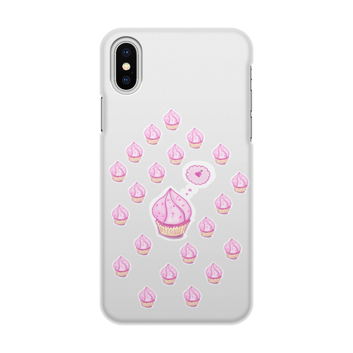 Заказать чехол для iPhone X/XS в Москве. Чехол для iPhone X/XS, объёмная печать Сладкие мысли от Anna Eremina - готовые дизайны и нанесение принтов.