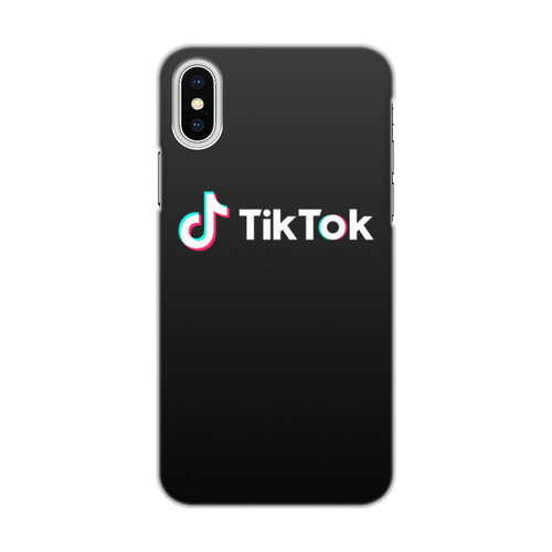 Заказать чехол для iPhone X/XS в Москве. Чехол для iPhone X/XS, объёмная печать TikTok  от DESIGNER   - готовые дизайны и нанесение принтов.
