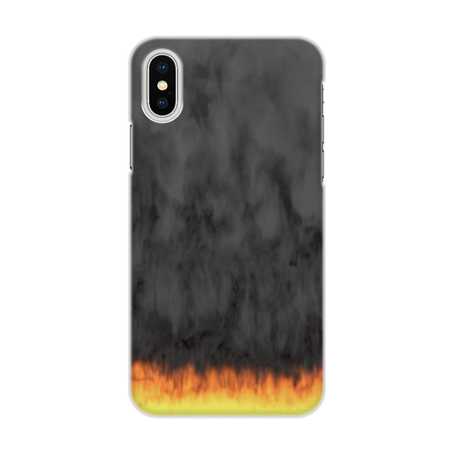 Заказать чехол для iPhone X/XS в Москве. Чехол для iPhone X/XS, объёмная печать Пламя и дым от bd-art  - готовые дизайны и нанесение принтов.