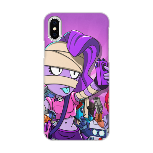 Заказать чехол для iPhone X/XS в Москве. Чехол для iPhone X/XS, объёмная печать BRAWL STARS EMZ от geekbox - готовые дизайны и нанесение принтов.