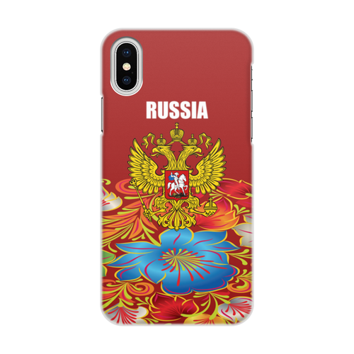 Заказать чехол для iPhone X/XS в Москве. Чехол для iPhone X/XS, объёмная печать Герб РФ от THE_NISE  - готовые дизайны и нанесение принтов.