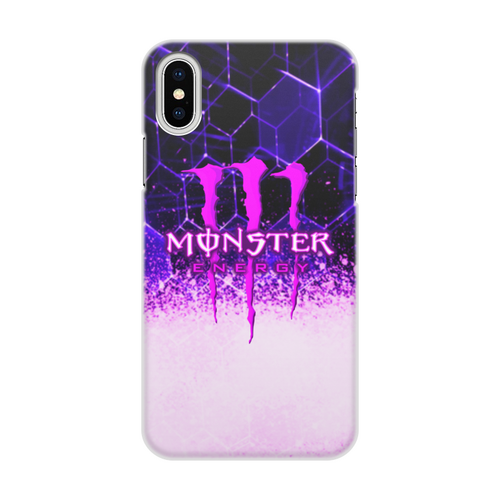 Заказать чехол для iPhone X/XS в Москве. Чехол для iPhone X/XS, объёмная печать Monster Energy от THE_NISE  - готовые дизайны и нанесение принтов.