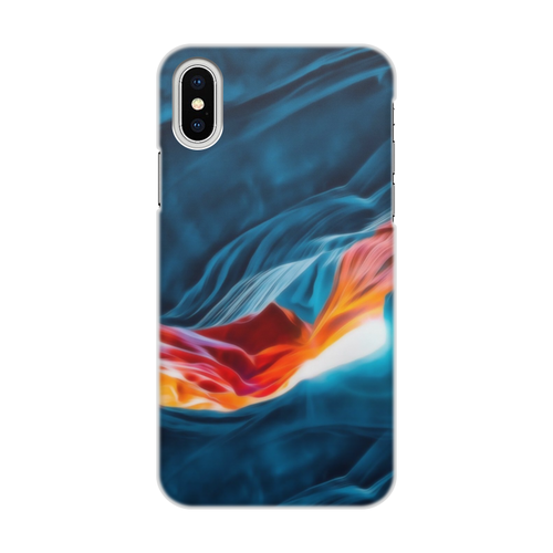 Заказать чехол для iPhone X/XS в Москве. Чехол для iPhone X/XS, объёмная печать Art blue three от MKi Store - готовые дизайны и нанесение принтов.