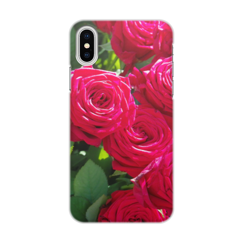 Заказать чехол для iPhone X/XS в Москве. Чехол для iPhone X/XS, объёмная печать Сад роз от THE_NISE  - готовые дизайны и нанесение принтов.