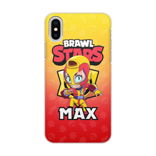 Заказать чехол для iPhone X/XS в Москве. Чехол для iPhone X/XS, объёмная печать BRAWL STARS MAX от geekbox - готовые дизайны и нанесение принтов.