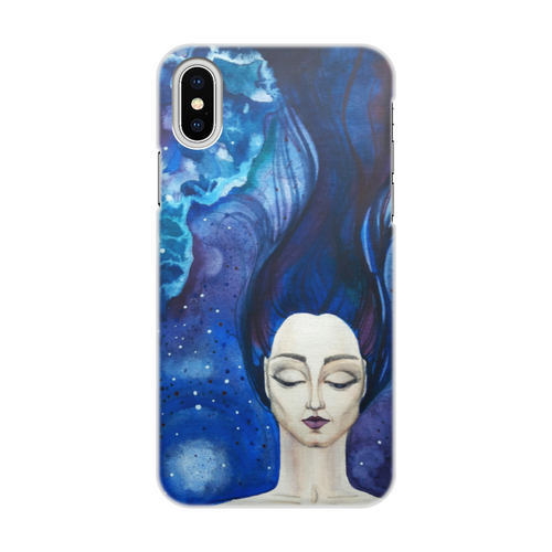 Заказать чехол для iPhone X/XS в Москве. Чехол для iPhone X/XS, объёмная печать Акварельный космос от t_interior@mail.ru - готовые дизайны и нанесение принтов.