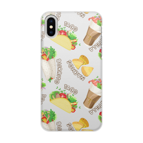 Заказать чехол для iPhone X/XS в Москве. Чехол для iPhone X/XS, объёмная печать Мексиканская еда от IrinkaArt  - готовые дизайны и нанесение принтов.