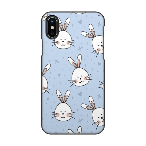 Заказать чехол для iPhone X/XS в Москве. Чехол для iPhone X/XS, объёмная печать Милый Кролик от J K - готовые дизайны и нанесение принтов.