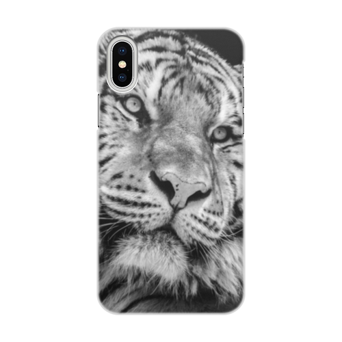 Заказать чехол для iPhone X/XS в Москве. Чехол для iPhone X/XS, объёмная печать тигры от THE_NISE  - готовые дизайны и нанесение принтов.