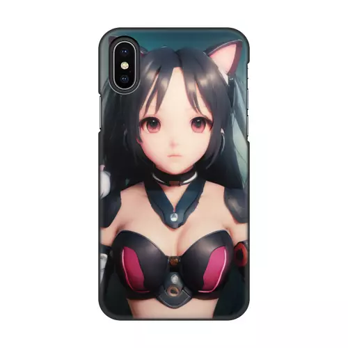 Заказать чехол для iPhone X/XS в Москве. Чехол для iPhone X/XS, объёмная печать Стримерша от Дана Столыпина - готовые дизайны и нанесение принтов.