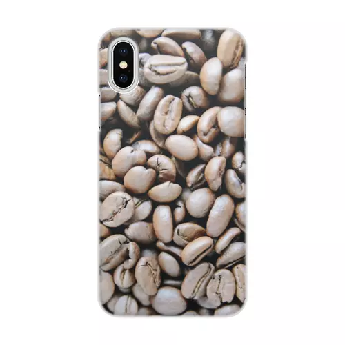 Заказать чехол для iPhone X/XS в Москве. Чехол для iPhone X/XS, объёмная печать Кофейные зёрна от Anstey  - готовые дизайны и нанесение принтов.