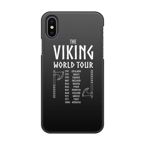 Заказать чехол для iPhone X/XS в Москве. Чехол для iPhone X/XS, объёмная печать Мировое турне викингов от кирилл  - готовые дизайны и нанесение принтов.