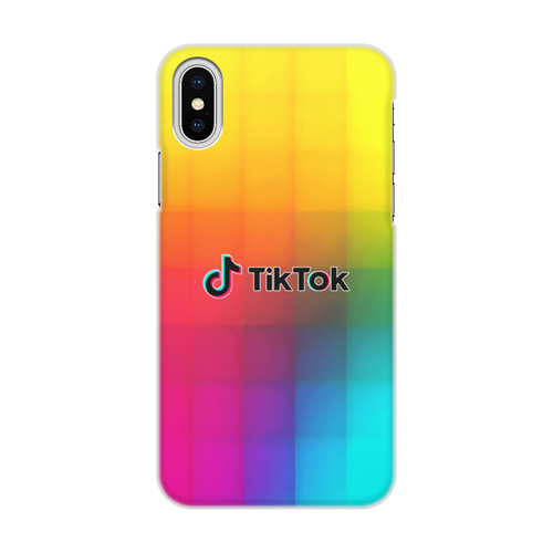 Заказать чехол для iPhone X/XS в Москве. Чехол для iPhone X/XS, объёмная печать Tik Tok от THE_NISE  - готовые дизайны и нанесение принтов.