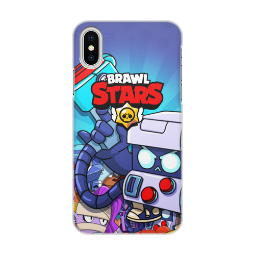 Заказать чехол для iPhone X/XS в Москве. Чехол для iPhone X/XS, объёмная печать BRAWL STARS 8-BIT от geekbox - готовые дизайны и нанесение принтов.
