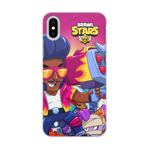 Заказать чехол для iPhone X/XS в Москве. Чехол для iPhone X/XS, объёмная печать BRAWL STARS BROCK от geekbox - готовые дизайны и нанесение принтов.