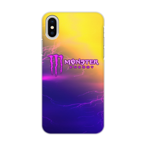 Заказать чехол для iPhone X/XS в Москве. Чехол для iPhone X/XS, объёмная печать Monster Energy от THE_NISE  - готовые дизайны и нанесение принтов.