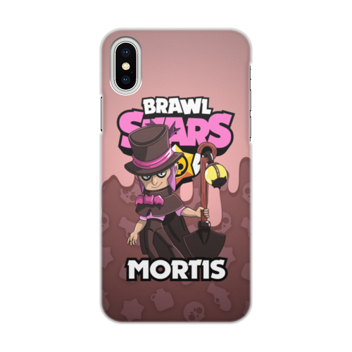 Заказать чехол для iPhone X/XS в Москве. Чехол для iPhone X/XS, объёмная печать BRAWL STARS MORTIS от geekbox - готовые дизайны и нанесение принтов.