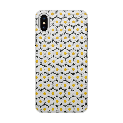 Заказать чехол для iPhone X/XS в Москве. Чехол для iPhone X/XS, объёмная печать Ромашки от bd-art  - готовые дизайны и нанесение принтов.
